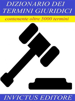 cover image of Dizionario dei termini giuridici